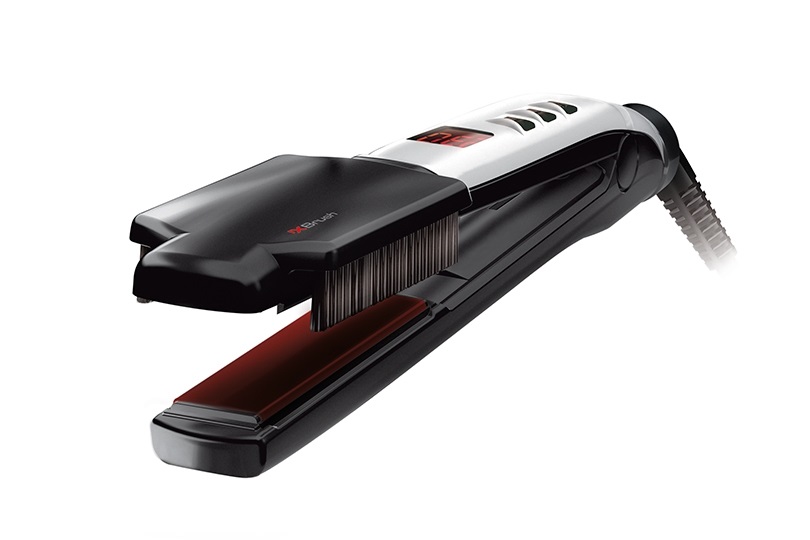 Valera Swiss'X Super Brush & Shine - Piastra per capelli professionale con rivestimento in ceramica e tormalina, temperatura max 230°C, cavo 3m, spegnimento automatico