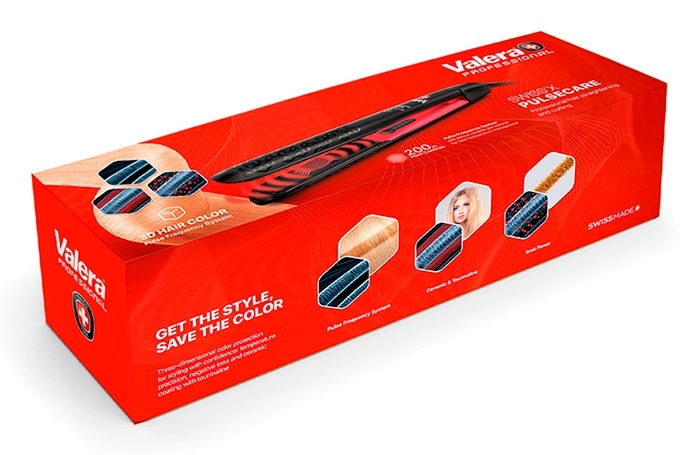 Valera Swiss'X PulseCare Piastra Professionale per Capelli Lisci e Mossi, Tormalina Ceramica, Cavo 3m, Temperatura 120°C-230°C, Spegnimento Automatico