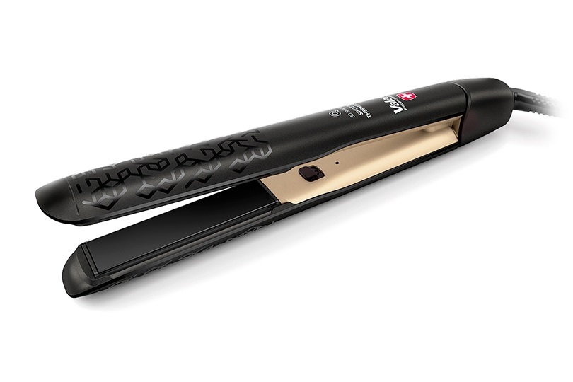 Valera Swiss'X ThermoFit Piastra Professionale per Capelli in Tormalina Ceramica, Lisciatura e Arricciatura, Temperatura Massima 230°C, Cavo 3 m, Colore Nero e Oro