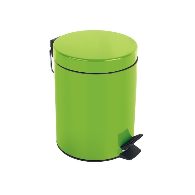 Spirella Cestino a Pedale in Acciaio SYDNEY - Design Moderno, Apertura Facile, Secchio Interno Rimovibile - Verde Kiwi - 3L