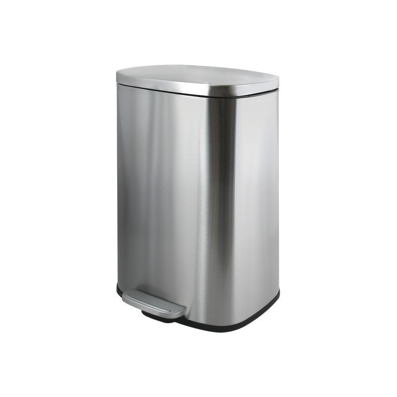 Spirella Cestino per Rifiuti Rettangolare in Acciaio Inossidabile 12L con Chiusura Ammortizzata - Design Moderno per Bagno e Cucina