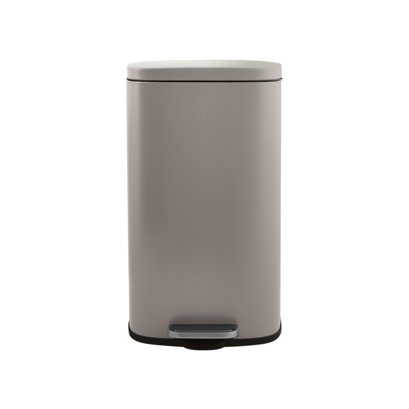 Spirella Cestino a Pedale AKIRA 50L in Acciaio Inox - Design Moderno Rettangolare con Rivestimento Anti-Tracce e Chiusura Silenziosa - Tortora Opaco