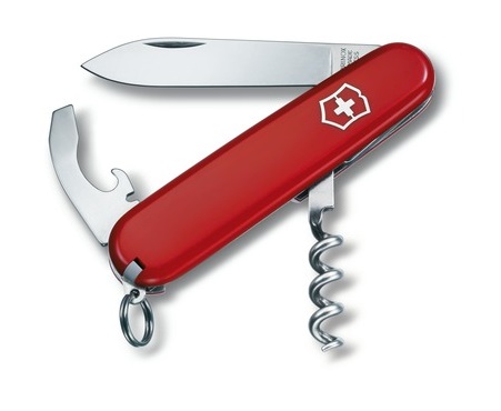 Victorinox Waiter Coltello Multiuso 9 Funzioni - Rosso, 84 mm con Cavatappi