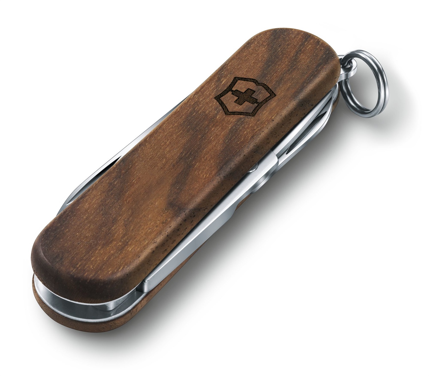 Victorinox Classic SD Coltello da Tasca in Legno di Noce - Multiuso con 7 Funzioni
