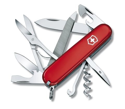 Victorinox Mountaineer Coltello Multiuso da Tasca Rosso con 18 Funzioni