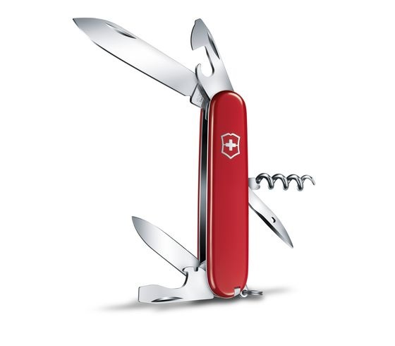 Victorinox Spartan Coltellino Svizzero Multiuso Rosso - 12 Funzioni, Lama Grande, Cavatappi