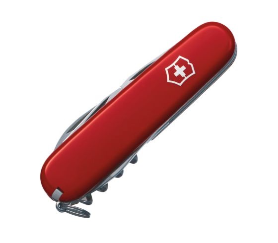 Victorinox Spartan Coltellino Svizzero Multiuso Rosso - 12 Funzioni, Lama Grande, Cavatappi