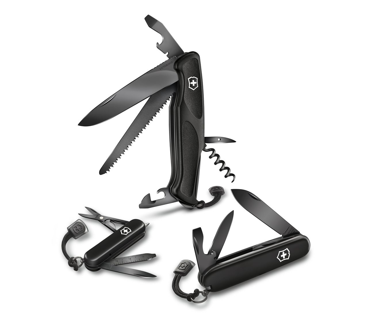 Victorinox Spartan Onyx Black - Coltellino Svizzero Multiuso con 13 Funzioni, Cavatappi e Lama Grande, Nero