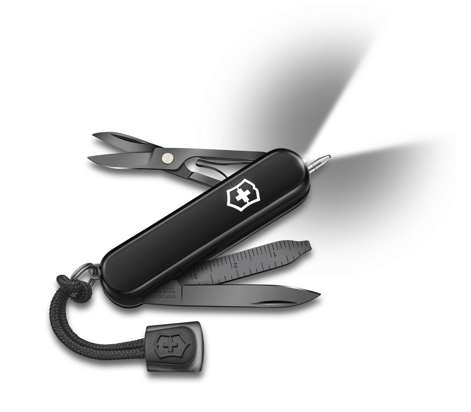 Victorinox Signature Lite Onyx Black - Coltellino Svizzero Multiuso Nero con 9 Funzioni e Righello