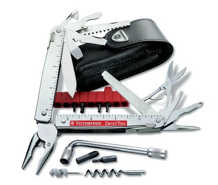 Victorinox SwissTool X Plus Multi-Strumento Resistente con 39 Funzioni e Custodia in Pelle