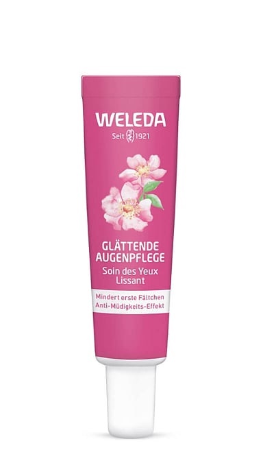 Weleda Contorno Occhi Levigante Rosa Mosqueta e Tè Bianco - 12 ml, Formula Anti-Fatica per Ridurre Rughe, Occhiaie e Gonfiori