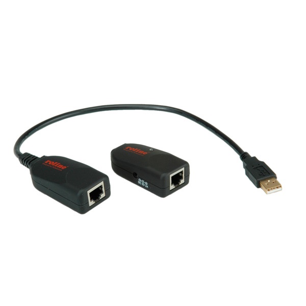 ROLINE Estensore USB 2.0 over RJ-45 Trasparente - Distanza massima 50 m, Modello 12.04.1100