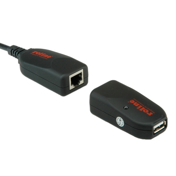 ROLINE Estensore USB 2.0 over RJ-45 Trasparente - Distanza massima 50 m, Modello 12.04.1100