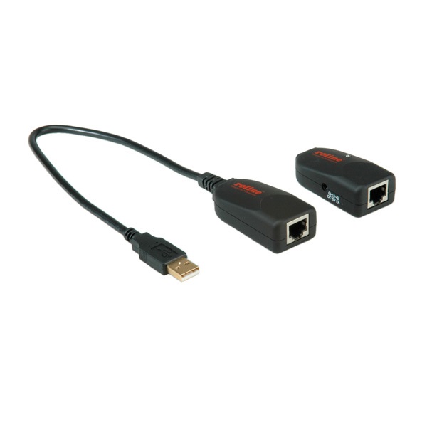 ROLINE Estensore USB 2.0 over RJ-45 Trasparente - Distanza massima 50 m, Modello 12.04.1100