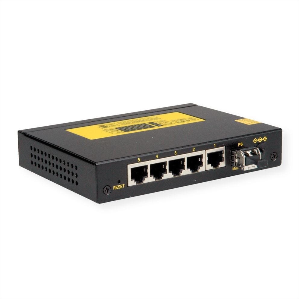ROLINE 21.13.1162 Switch di Rete Gigabit Ethernet (10/100/1000) con 5 Porte RJ-45 e Supporto Power over Ethernet (PoE) - Nero