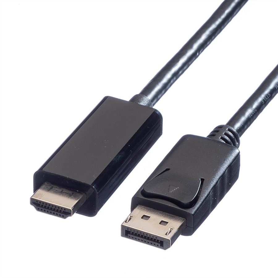 Value Cavo DisplayPort a HDMI 7,5 m - Schermato, Nero, Standard DisplayPort 1.1