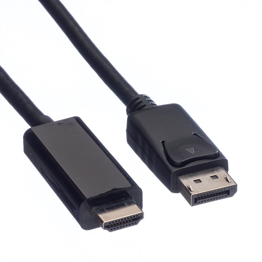 Value Cavo DisplayPort a HDMI 7,5 m - Schermato, Nero, Standard DisplayPort 1.1