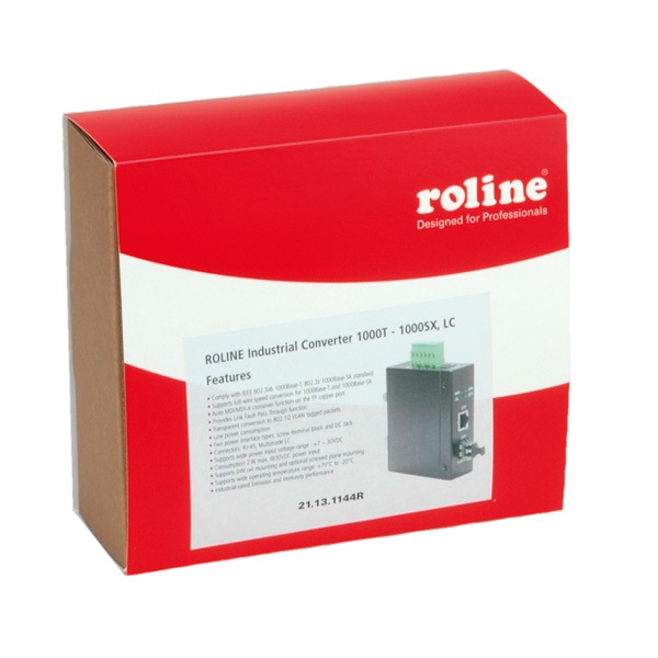 ROLINE Convertitore Multimediale RJ-45, LWL 1000SX/LC - Velocità 1000 Mbit/s