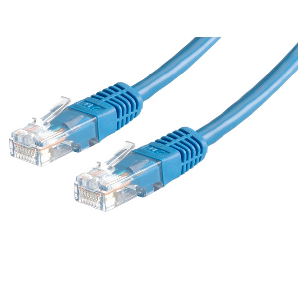 Value UTP Patch Cord Cat.6 Blu 1.5 m - Cavo di rete con connettori RJ-45 e impedenza di 100 Ohm