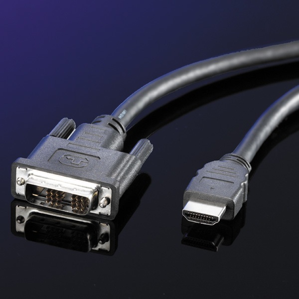 VALUE Cavo DVI-D 18 1 e HDMI Maschio 1m - Cavo Monitor Schermato