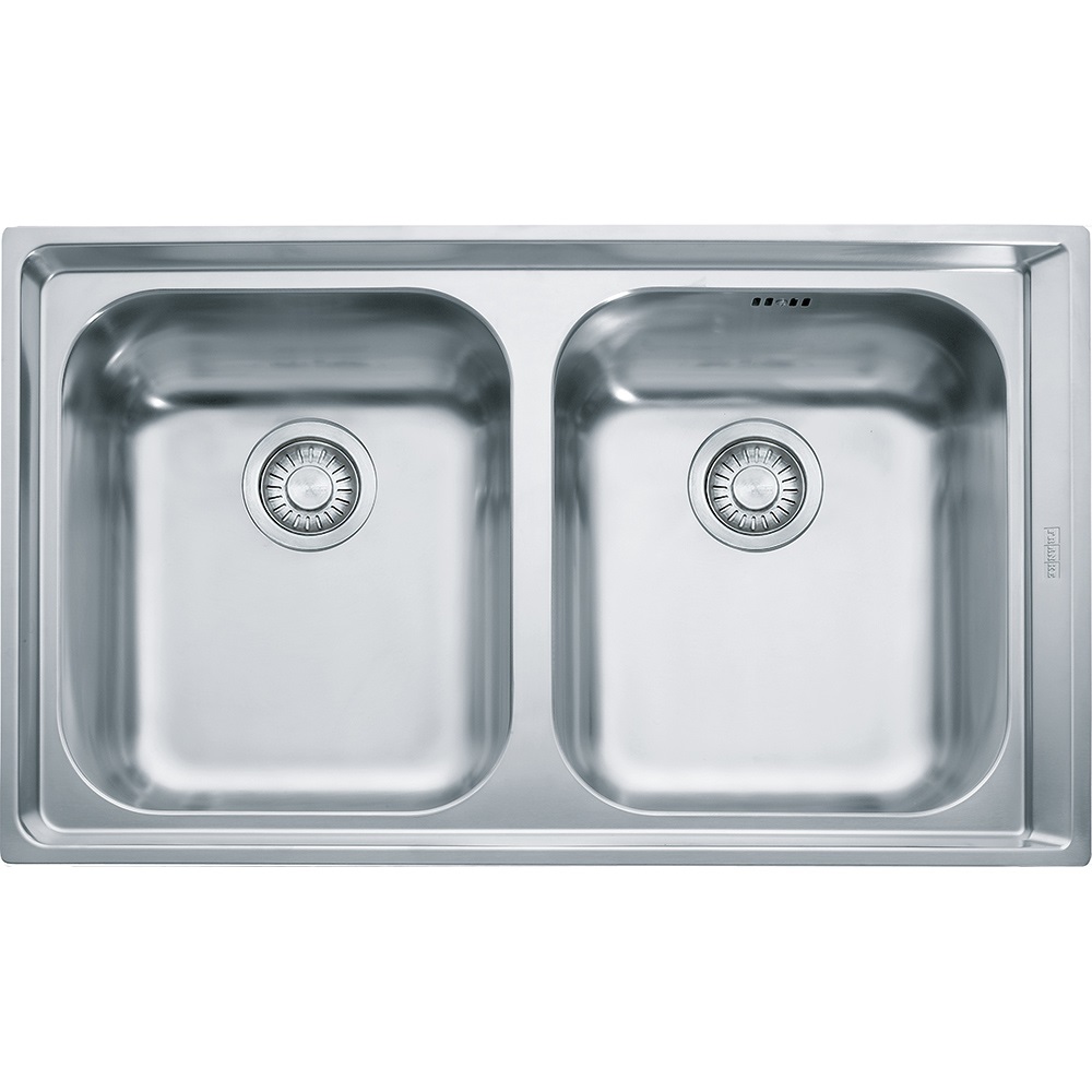Franke NEX 620 Lavello da Incasso Rettangolare in Acciaio Inox Satinato con 2 Vasche - Dimensioni 86x51 cm