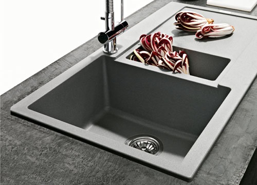 Franke MRG 651 Lavello da Incasso Fragranite 1 Vasca e 1/2 con Gocciolatoio Reversibile 97 x 50 cm - Stone Grey