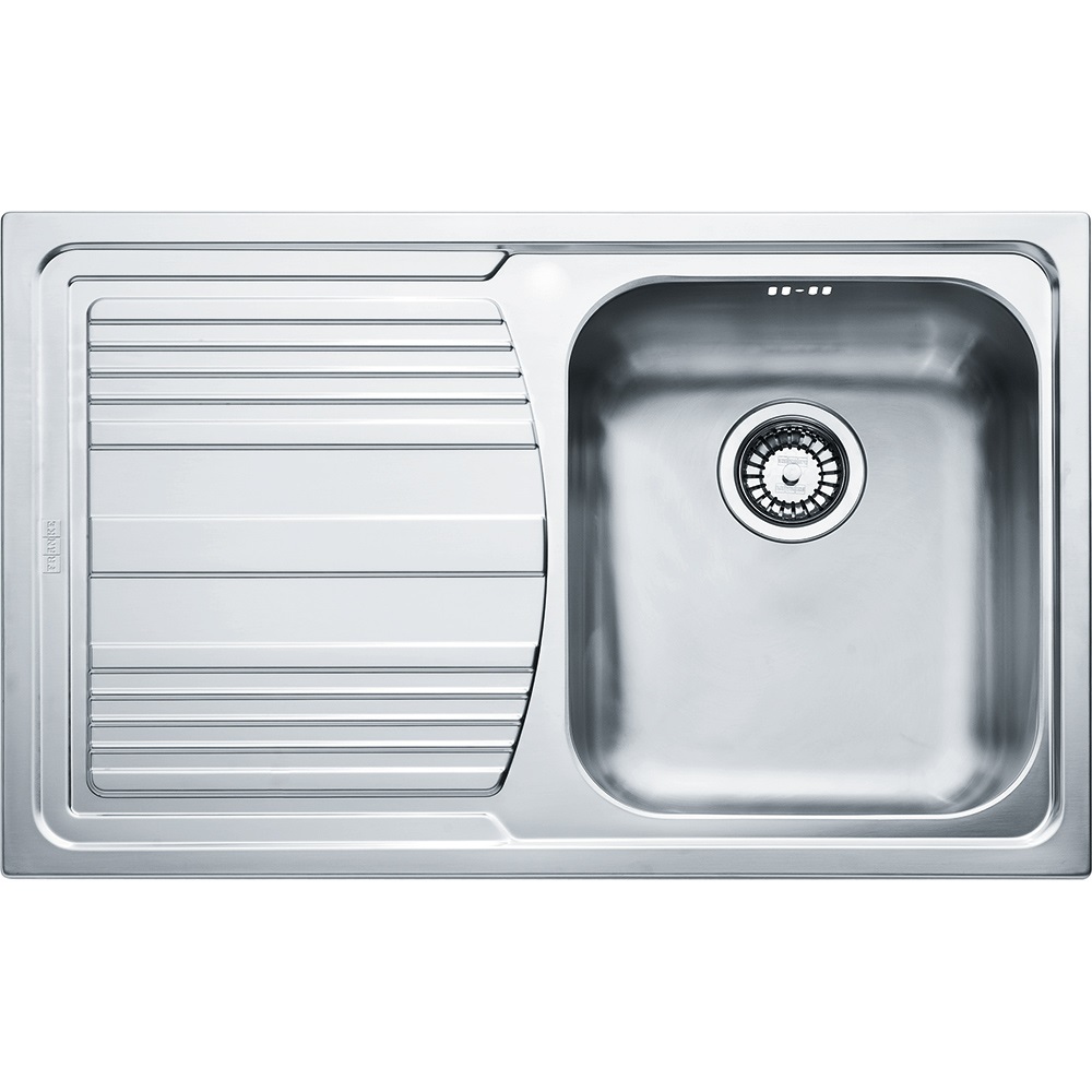 Franke LLL 611 Lavello da Cucina 1 Vasca con Gocciolatoio Sinistro in Acciaio Inox Dekor 79 x 50 cm