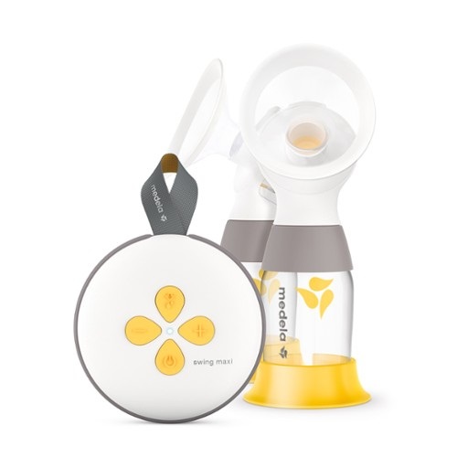 Medela Swing Maxi Tiralatte Elettrico Doppio - Estrazione Doppia, Ricaricabile USB, Tecnologia 2-Phase Expression, Coppe PersonalFit Flex