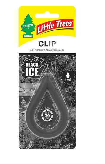 WUNDERBAUM Rinfrescatore d'Aria Clip Black Ice - Fragranza Lunga Durata per Auto e Casa