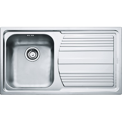 Franke LLX 611-L Lavello da Incasso 1 Vasca con Gocciolatoio a Destra 86x50 cm Acciaio Inox Satinato