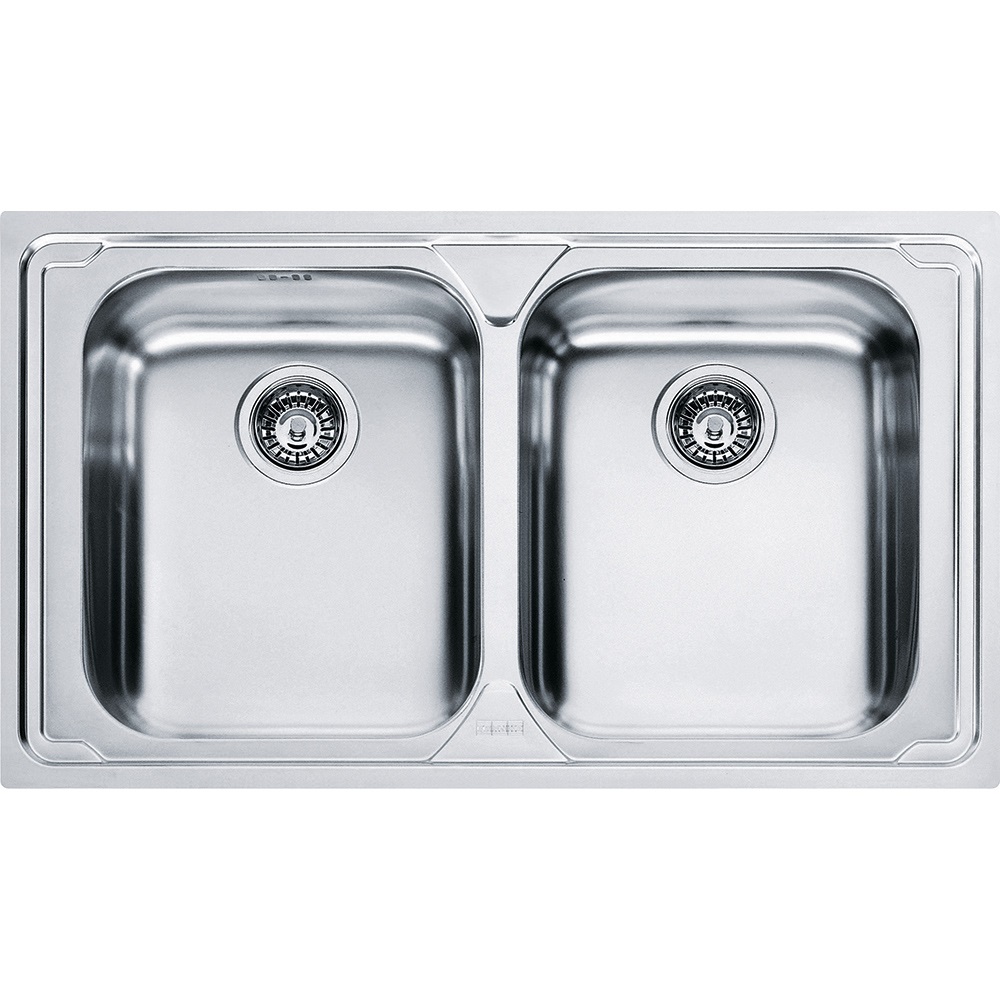 Franke LLX 620-L Lavello da Incasso 2 Vasche 86x50 cm Acciaio Inox Satinato