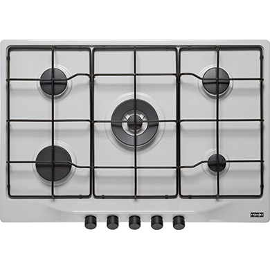 Franke FHTL 755 4G TC XS E - Piano Cottura a Gas 75 cm con 5 Fuochi, Griglie Smaltate e Finitura Inox Satinato