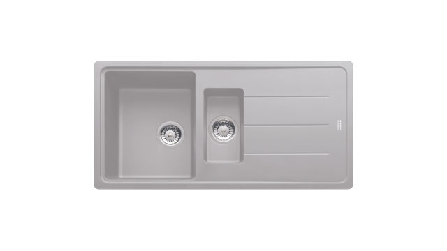 Franke Boston BFG 651 - Lavello da Incasso in Fragranite Alluminio, 1 Vasca e 1 Vaschetta, Dimensioni 97 x 50 cm, Gocciolatoio Reversibile