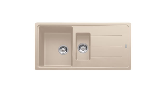 Franke Boston BFG 651 Lavello da Incasso in Fragranite Avena, 1 Vasca e 1/2 con Gocciolatoio Reversibile, Dimensioni 97 x 50 cm