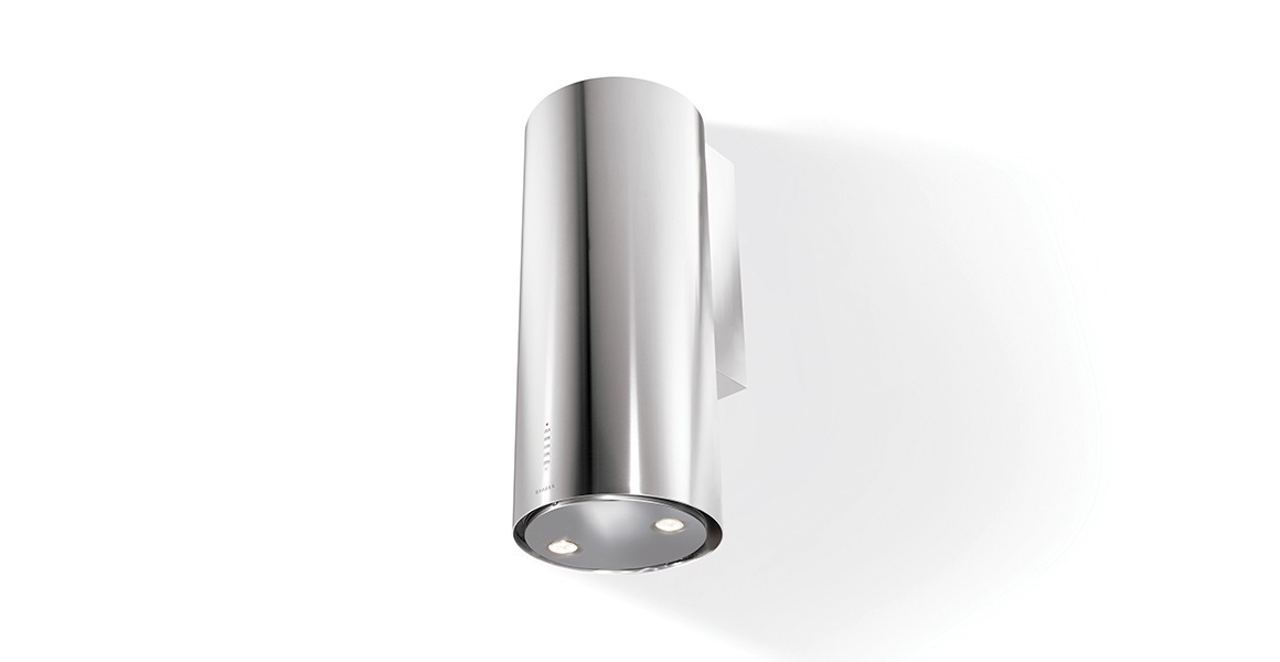 Faber Cylindra/2 EV8 2EL XH890 Cappa Aspirante a Parete in Acciaio Inox 37 cm, 570 m³/h, 67 dB, con Illuminazione a LED