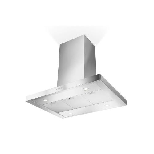 Faber Stilo Isola X 90 RB Cappa Aspirante a Isola in Acciaio Inox 680 m³/h, Classe B, 3 Velocità