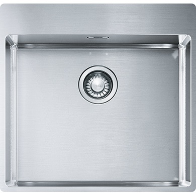 Franke BXX 210-50 TL Lavello ad incasso Rettangolare in Acciaio Inox Satinato, 1 Vasca, Dimensioni 530x510 mm