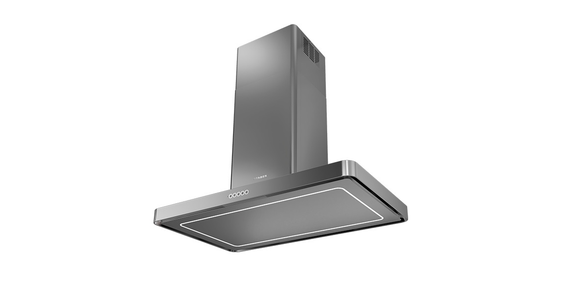 Faber T-LIGHT ISOLA EV8 X A100 Cappa Aspirante a Isola 100 cm in Acciaio Inox 580 m³/h con Comandi Touch e Illuminazione LED