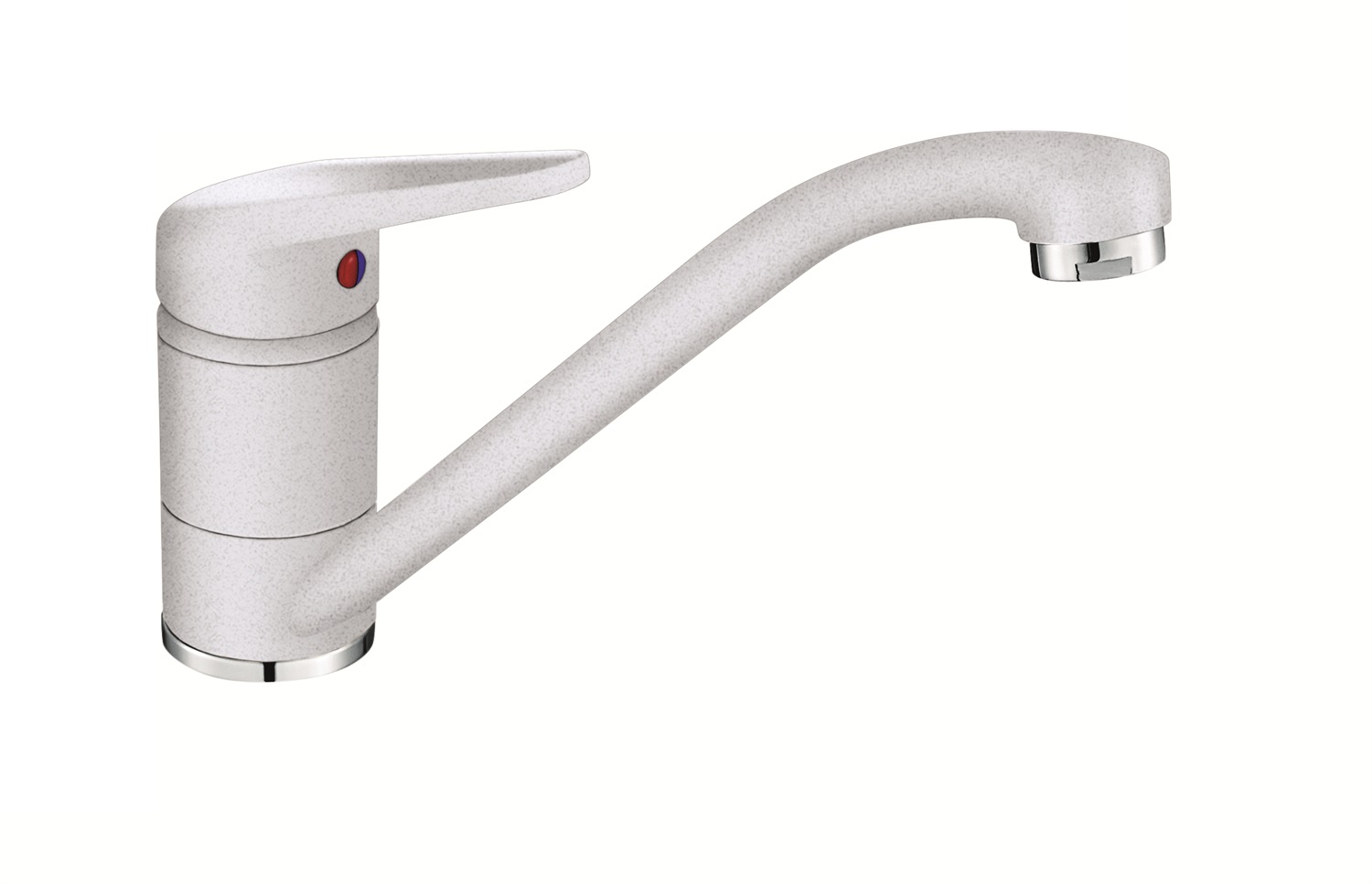 Franke Novara Plus Miscelatore Monocomando Bianco con Canna Girevole 360° e Flessibili Inox