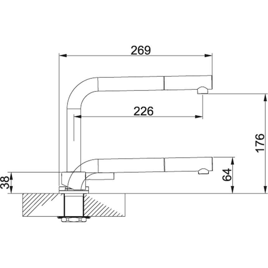 Franke Miscelatore Monocomando Active Window Doccia Cromo con Doccetta Estraibile e Rotazione Canna 360°