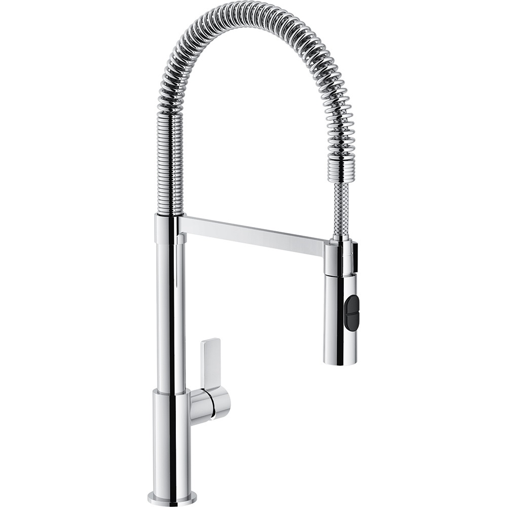 Franke Fox Pro Doccia 115.0486.993 Miscelatore Semi-professionale Cromo con Doccetta Orientabile e Rotazione Canna 360°