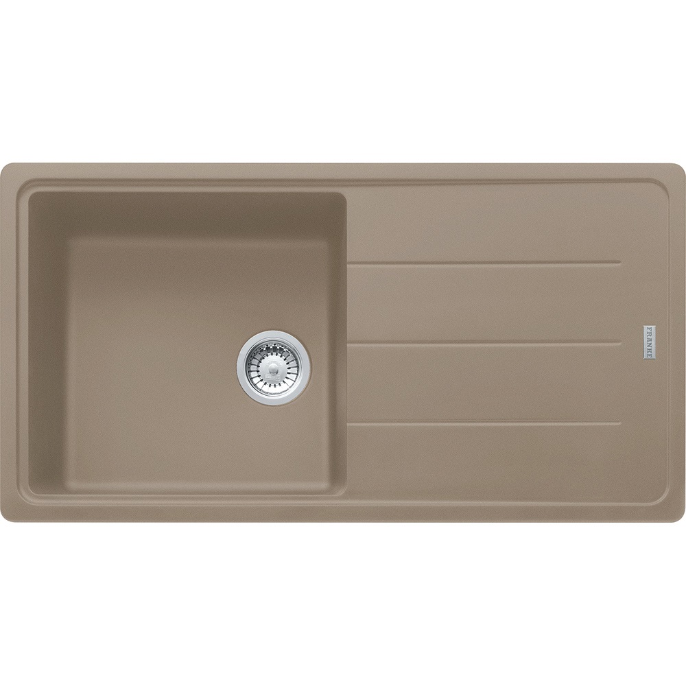 Franke BFG 611-97 Lavello ad Incasso Rettangolare in Fragranito Oyster con 1 Vasca e Gocciolatoio Reversibile - Dimensioni 97 x 50 cm