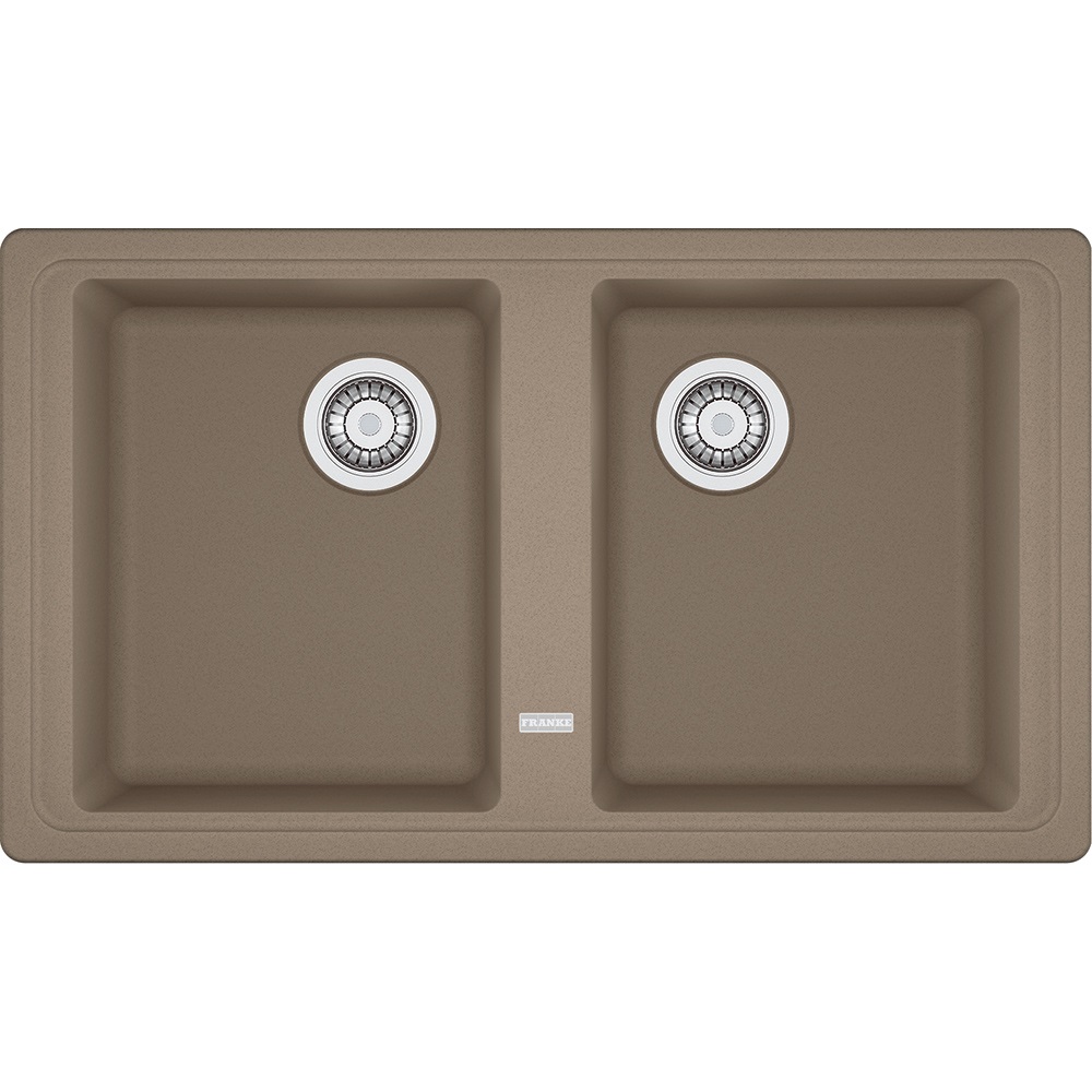 Franke BFG 620 Lavello ad Incasso Rettangolare in Fragranito Oyster con 2 Vasche - Dimensioni 86x50 cm