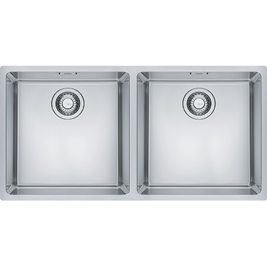 Franke MRX 220-40-40 Lavello ad Incasso Quadrato in Acciaio Inox Satinato con 2 Vasche