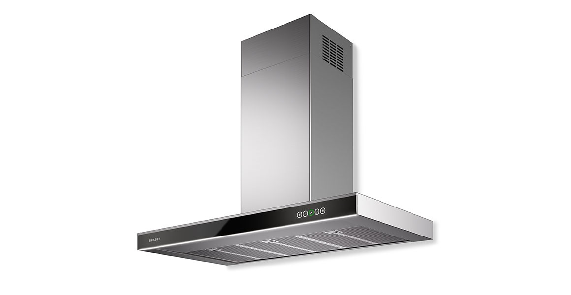 Faber ONYX-T X/V A90 Cappa Aspirante a Parete 90 cm Acciaio Inox e Vetro Nero A 380 m³/h