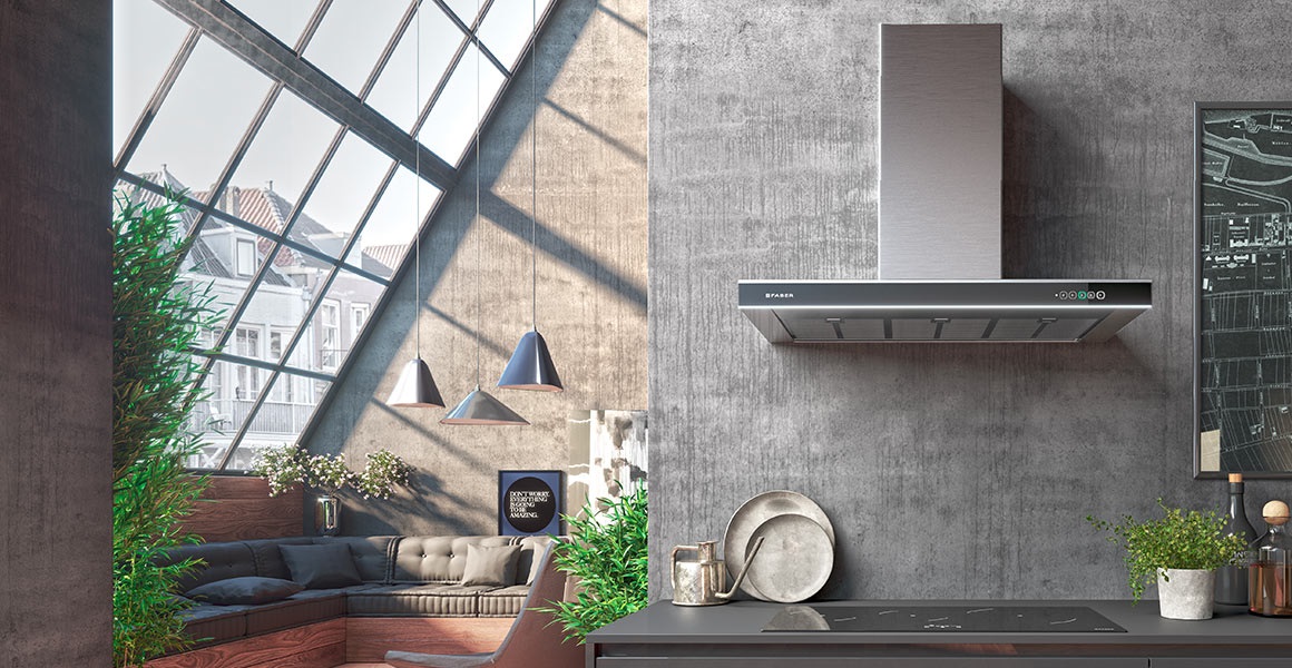 Faber ONYX-T X/V A90 Cappa Aspirante a Parete 90 cm Acciaio Inox e Vetro Nero A 380 m³/h