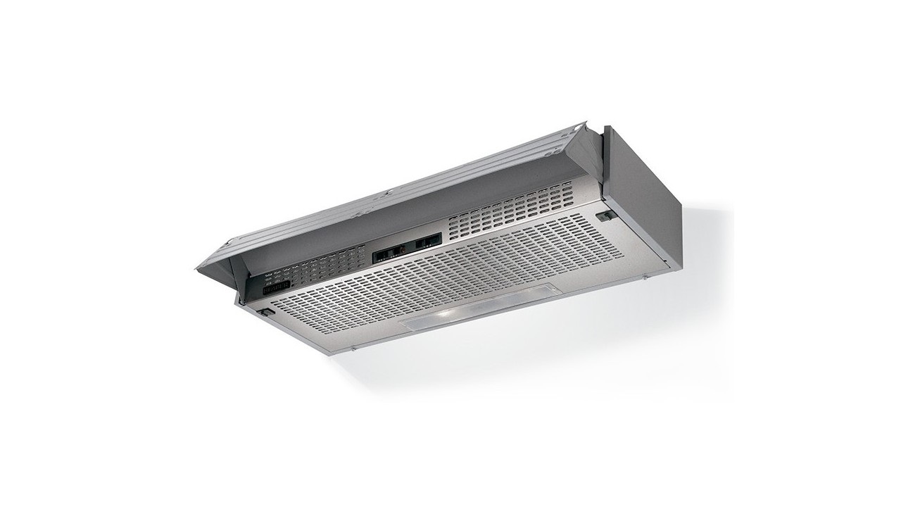 Faber 2152 SRM LG A90 - Cappa da incasso 90 cm Grigio chiaro in Acciaio inox, Aspirante/Filtrante, 370 m³/h, 72 dBA