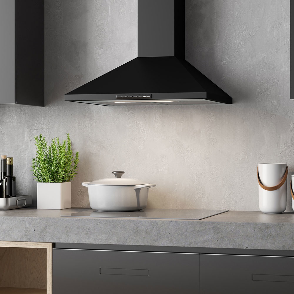 FABER S.p.A. Cappa a parete Value PB BK A90, 90 cm, Nero, Aspirante/Filtrante, 430 m³/h, Classe Energetica D, 3 Velocità, Illuminazione a 2 LED, Filtro Antigrasso Lavabile