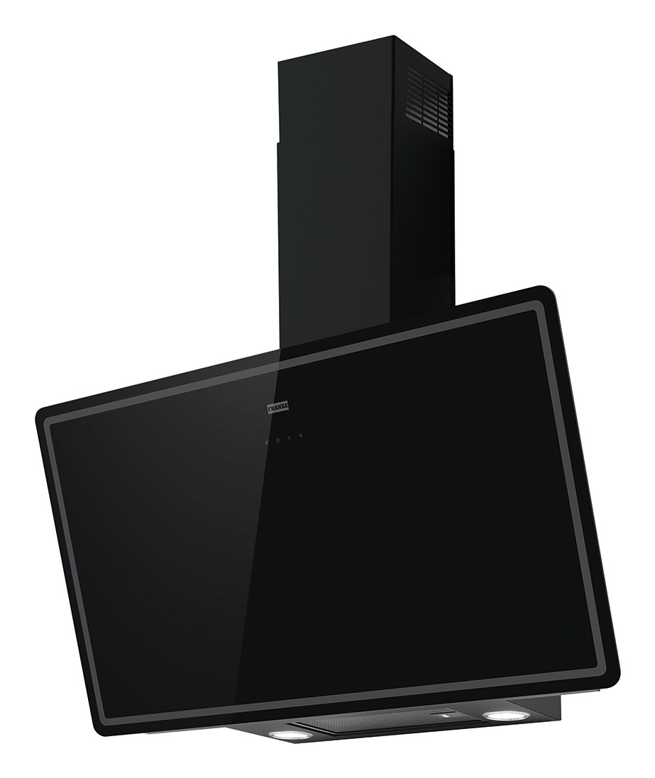 Franke Cappa a Parete Smart Glass FPJ 915 V BK/DG A - 90 cm, Cristallo Nero, Potenza Aspirazione 140 m³/h, Classe C
