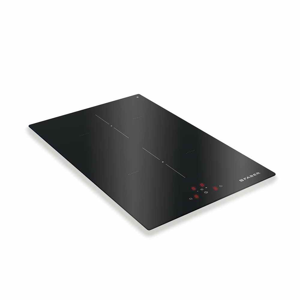 Faber FBH 32 BK FFI Piano Cottura a Induzione 29 cm in Vetro Nero con 2 Fornelli